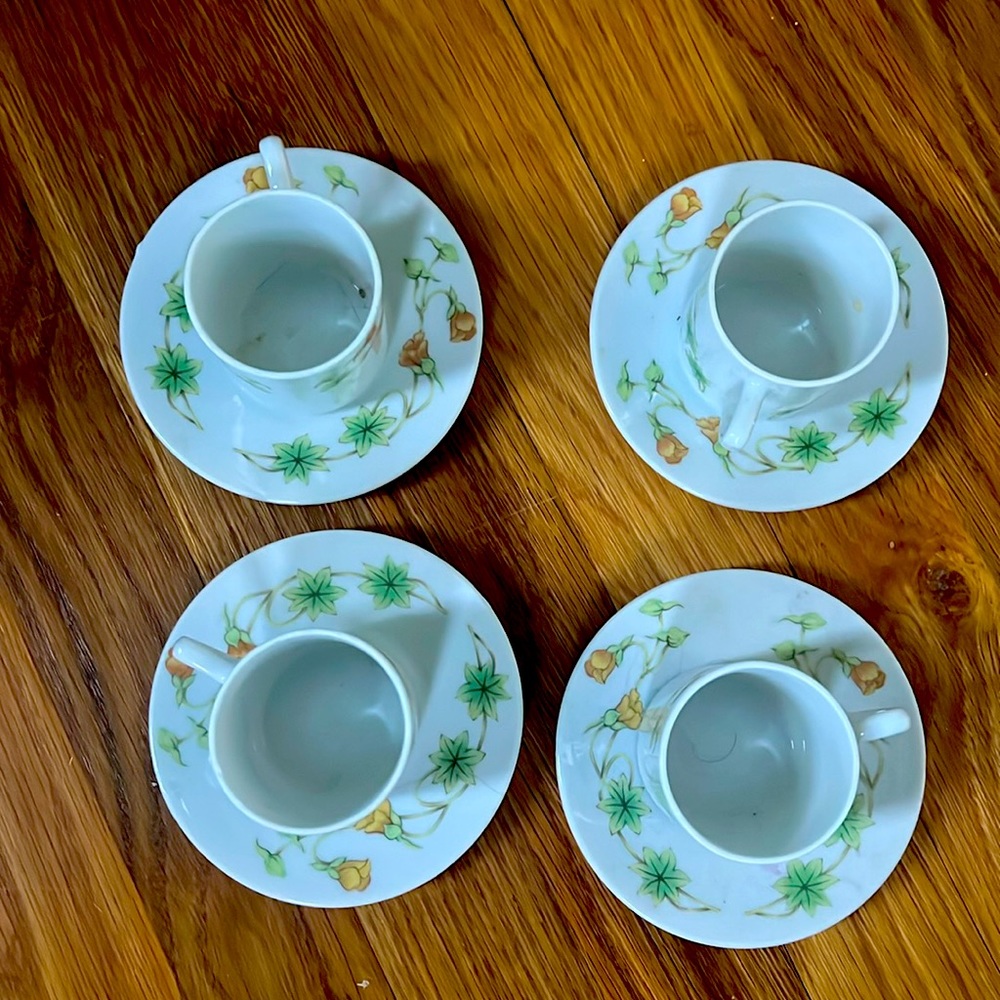 Vintage Tahoe fine china toscany Japan tea - demitasse set